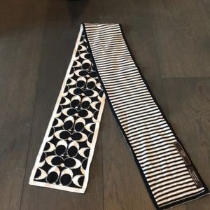 Coach Accessories - COACH Reversible Black and Cream Logo Scarf Coach Accessories - COACH Reversible Black and Cream Logo Scarf